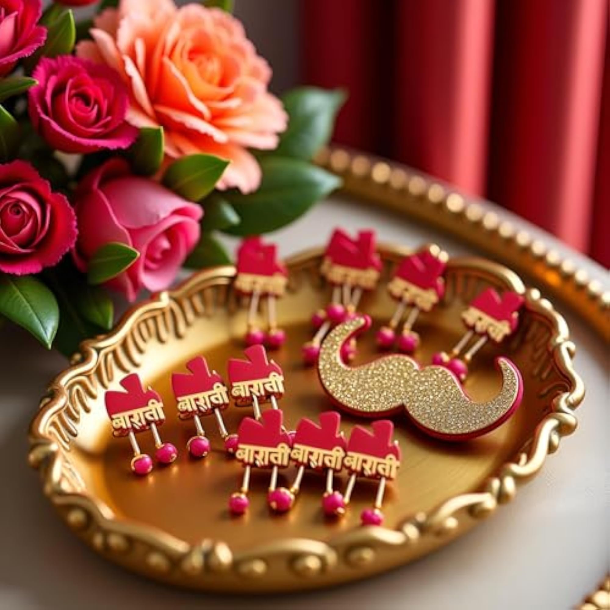 Barati Wedding Brooch Pins for Decoration, Set of 30